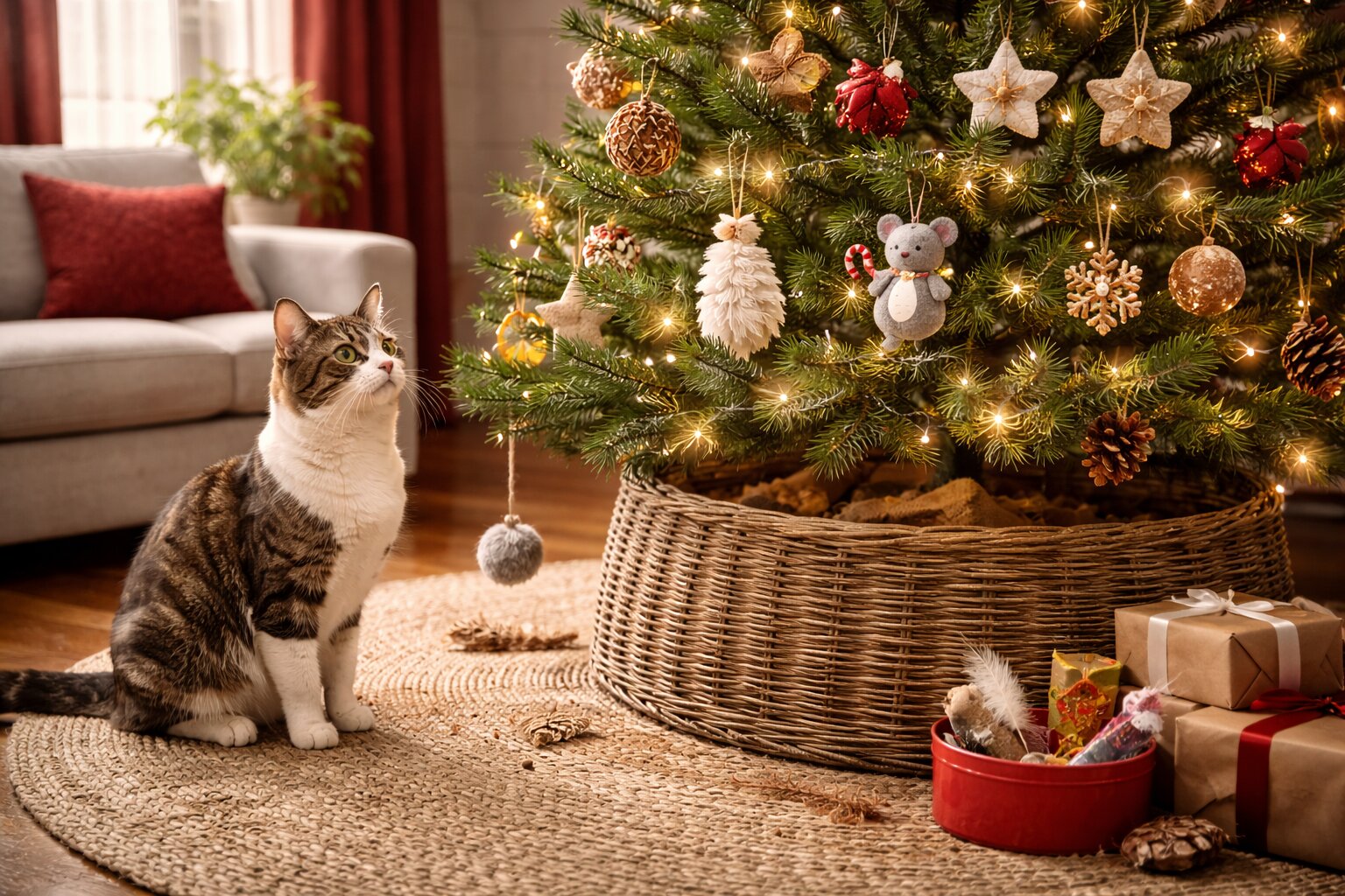 kerstboom katproof, kerstboom