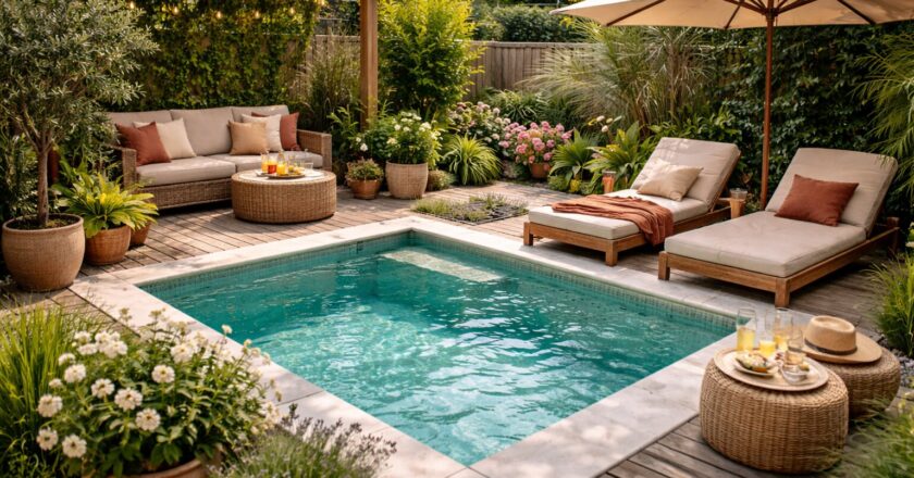 Een kleine tuin met zwembad: slim ontwerpen voor luxe zonder ruimteverlies