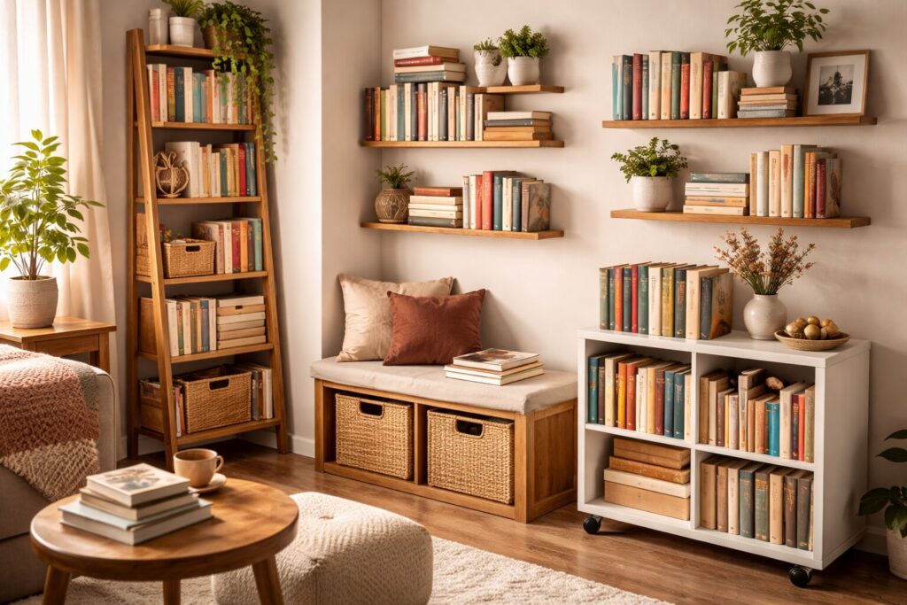 Boeken opbergen bij weinig ruimte: slimme oplossingen voor een compact en warm interieur