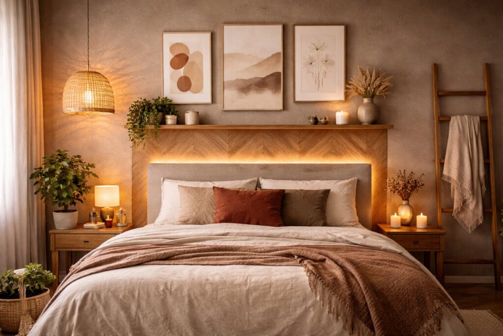ideeen muur slaapkamer